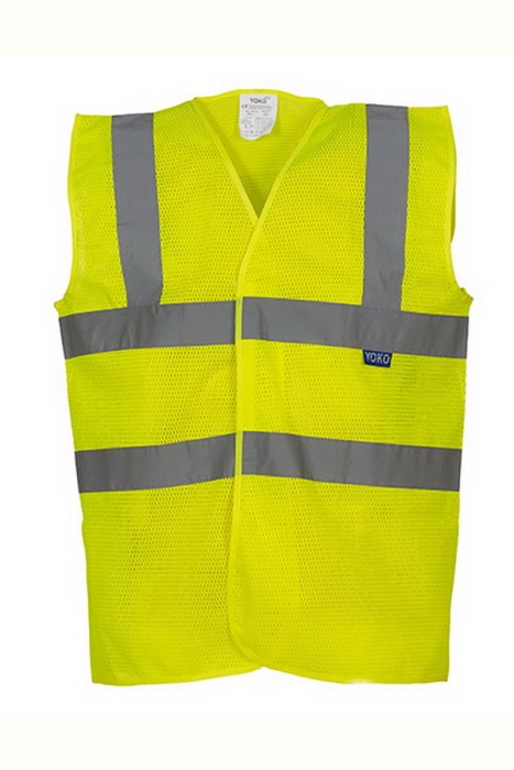 YOKO® Hi-Vis Top Cool Recycled Open Mesh Waistcoat