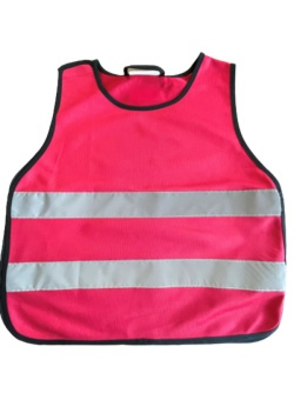 Warnschutzponcho für Kinder - rot